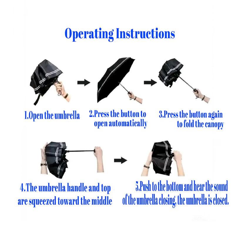 1pc Rainbow Unicorn Fantasy Automatic Umbrella with Folding Compact Durable 8 Rib Design Foldable Carry Umbrella Stylish Accessory Perfect Birthday Y6