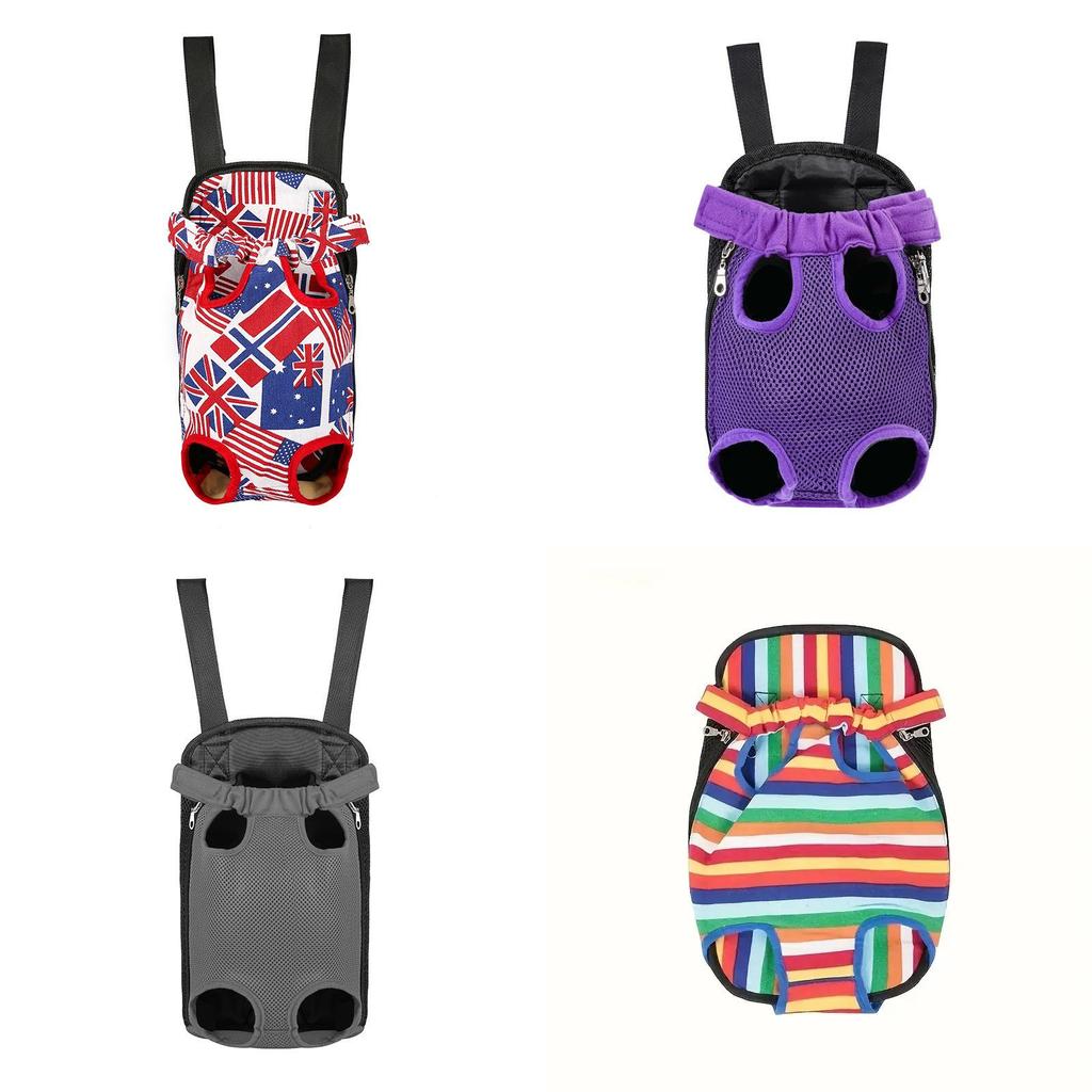 Pet Travel Breathable Backpack With Adjustable Straps For Outdoor Dog Walks