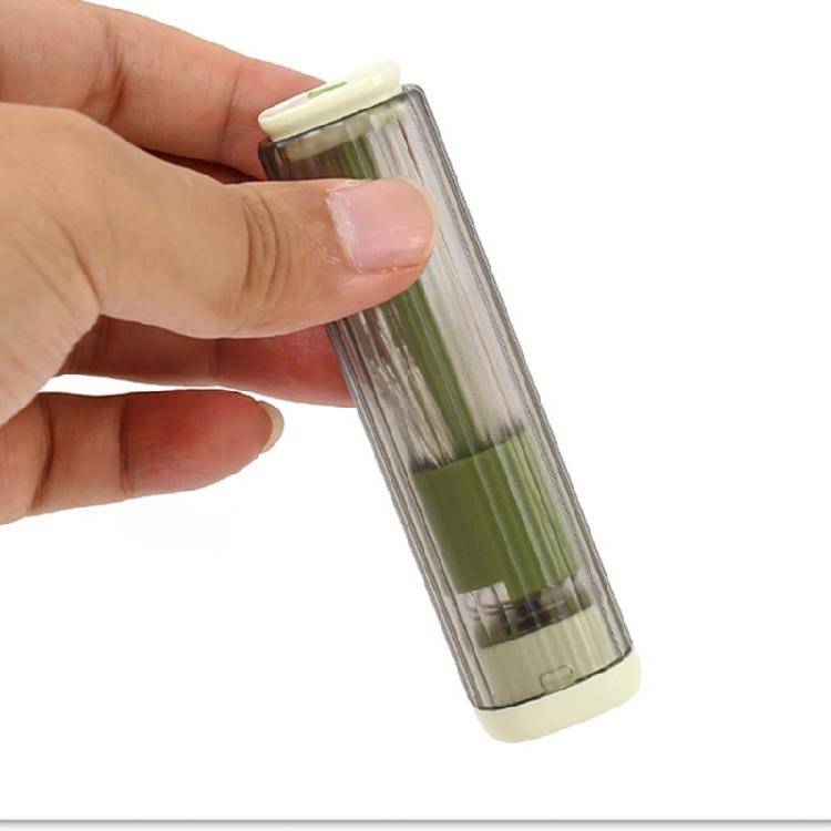 Magnetic Needle Storage Cylinder Clear Press Operated Container for Sewing Accessory