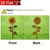 Rustic Metal Sunflower Garden Stake Decorative Outdoor Yard Art Retro Flower Stakes Lawn Ornament Garden Decoration Accessories