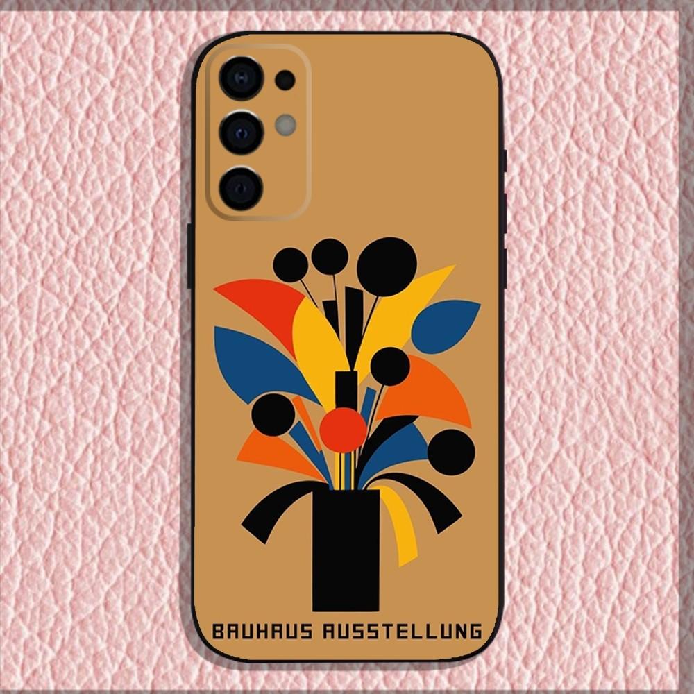 Geometric Bauhaus art Phone Case For Samsung S25,S24,S21,S22,S23,S30,Ultra,S20,Plus,Fe,Lite,Note,10,9,5G Black Soft Shell