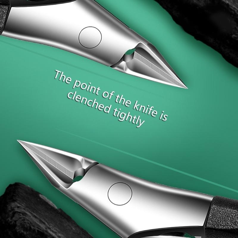 Ergonomic Stainless Steel Toenail Clippers Ingrown Nails Cutter Dead Skin Remover for Thick Nails and Calluses