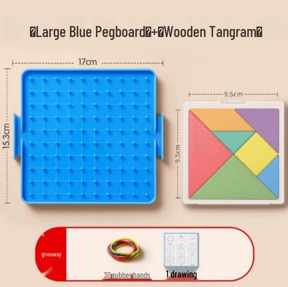 First Grade Math and Second Grade Geometric Shapes Nail Board for Kindergarten Learning
