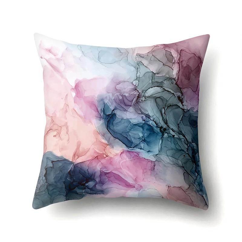Nordic Modern Abstract Ins Style Polyester Pillow Case Car Decoration Home Printed Waist Cushion Pillow Case