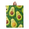 Avocado-Kuscheldecke, Weiche leichte Flanelldecken für Bett, Couch, Sofa, Ganzjahres-Warme Gemütliche Flauschige Plüsch-Mikrofaserdecke