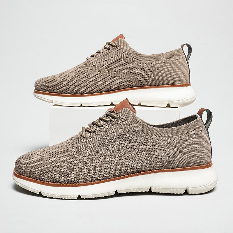 Men's shoes fly-woven breathable mesh casual lightweight sports large size men's sports casual shoes