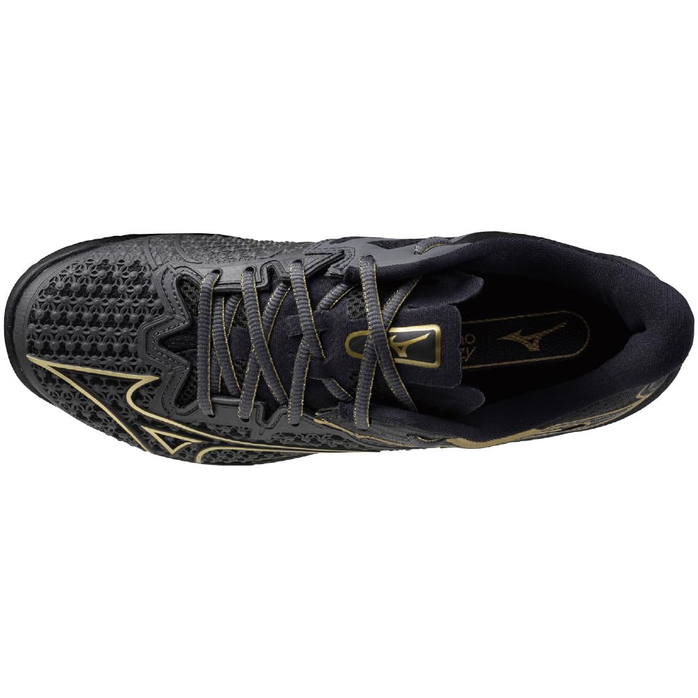 Tennis Shoes Wave Exceed TOUR 6 OC Artificial Grass Court Club Activities Lightweight Soft Tennis Hard Tennis Dark Gray x Gold x Black cm 2E [Mizuno]
