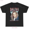 Michael Bolton Rockmusik Fan 80er Vintage Stil T-Shirt S 5XL vintage gewaschen Bequemes Grafik-Top für den Alltag mode
