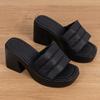 Fashion Women Summer High Heels Slippers Women Chunky Sandals Design New Casual Shoes Platform Slingback Flip Flops Zapatos Femme Pumps