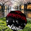 Custom Name Personalized Bring Me the Horizon Print Umbrella, Auto Open Close, 8‑Rib Sturdy Frame, Commute Camping Hiking Use, Birthday Gift