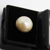 Natural White Pearl Loose Gemstone 6.75 Ct Sea Mabe Round Cut for Jewelry Making and Gem Collections