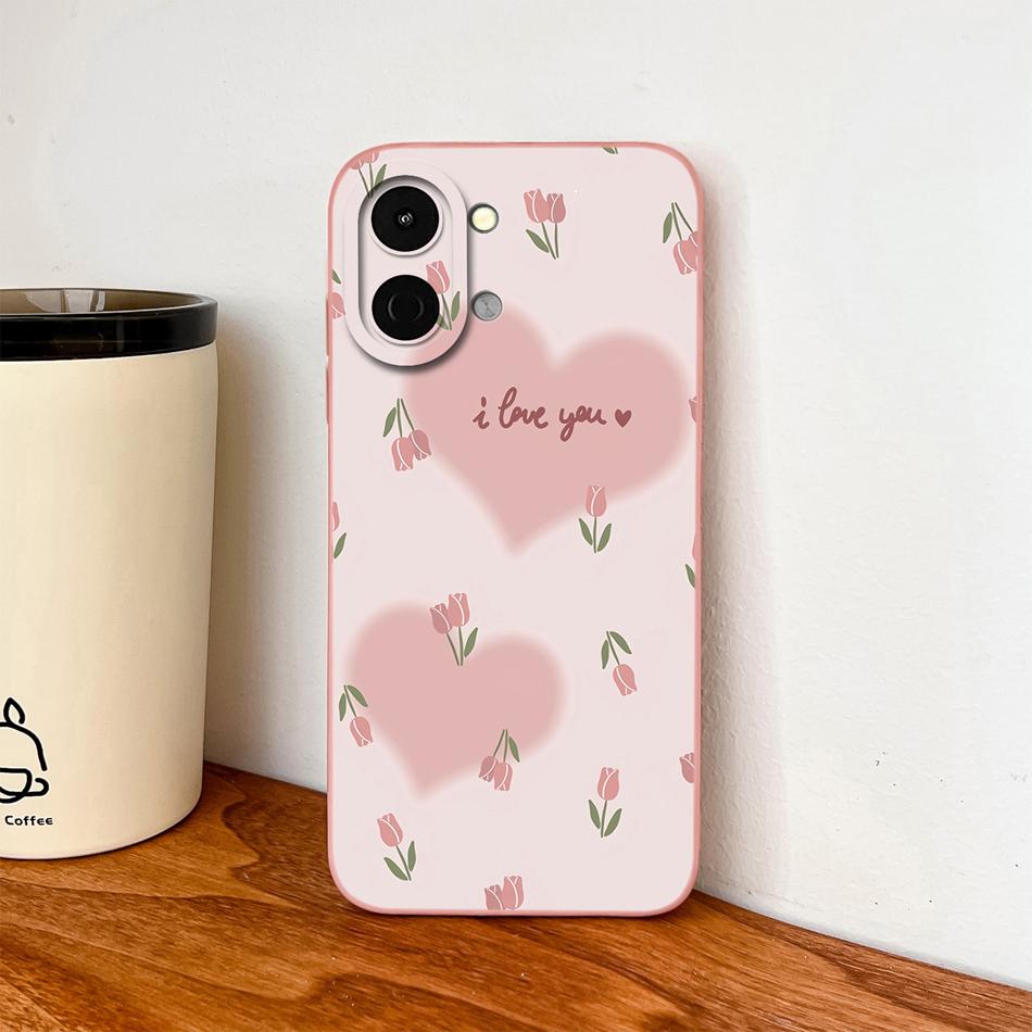 Case For Tecno Pop 20 / Spark Go 3 Stylish Design Back Cover For Tecno Pop20 / Spark Go3 Soft Liquid Silicone Lightweight Shell
