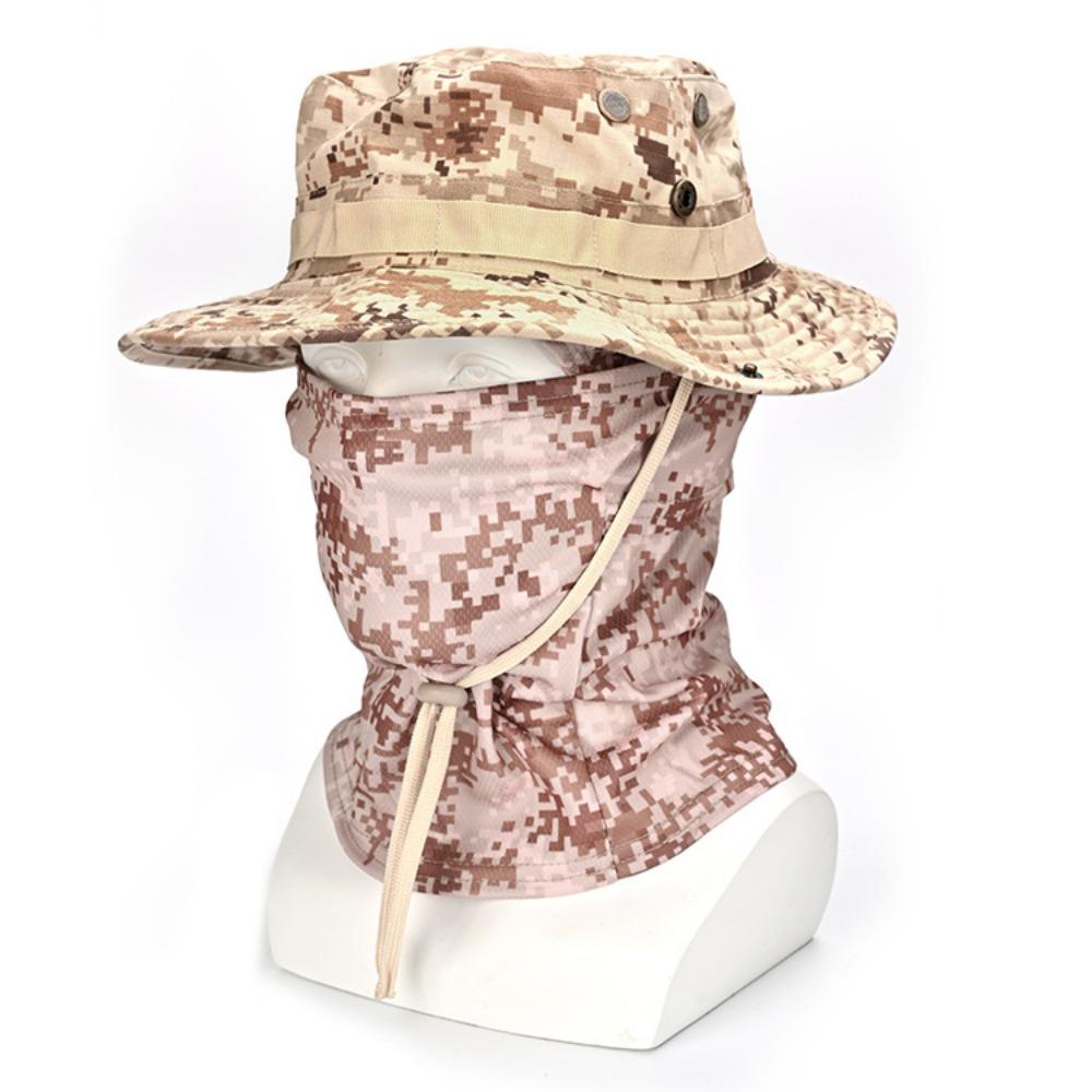 Outdoor Camouflage Mountaineering Hat Cycling Sunscreen Hat Full Face Sunscreen Mask Men's Sunscreen Hat Fisherman's Hat