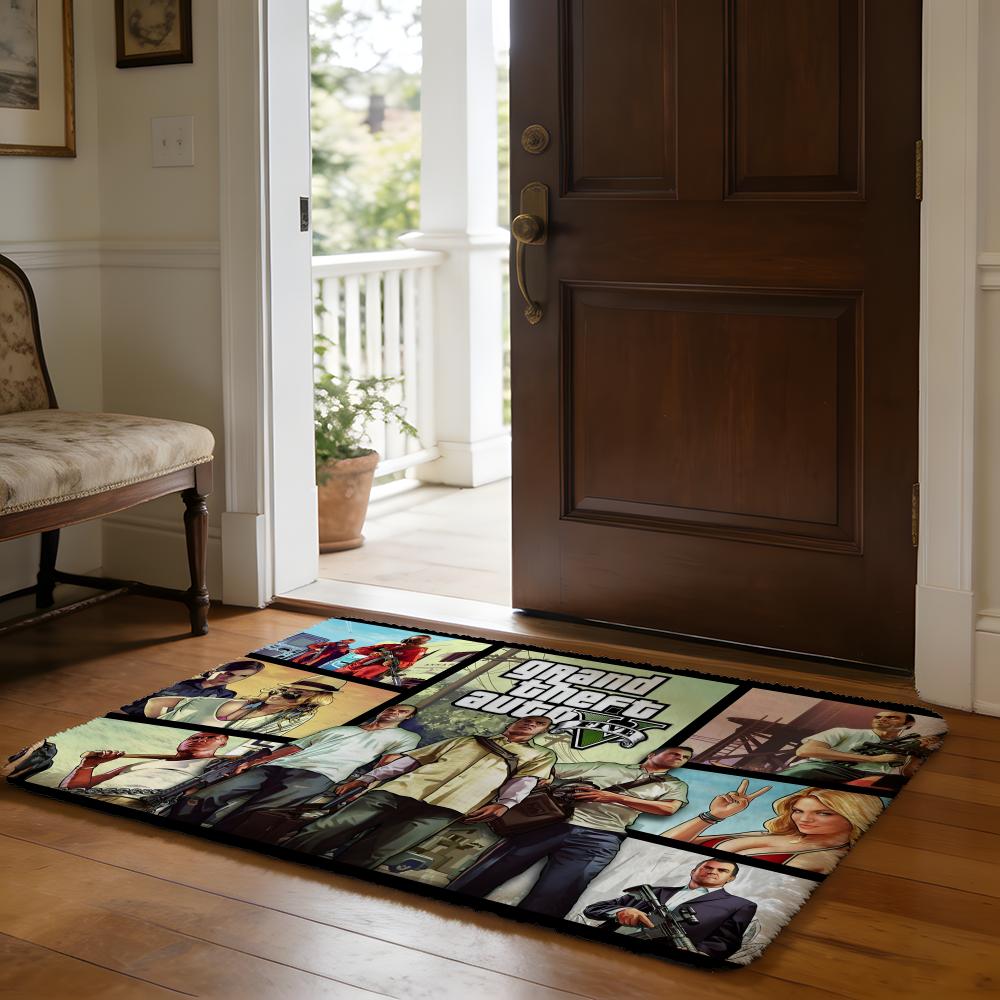 

Floor Mat Soft Flannel Rug Non-Slip Absorbent Mat for Bathroom Bedroom Home Decor Cartoon-SIMONS CAT 50x80cm