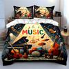 Musical Instrument Decor Set Soft Comfortable Duvet Cover Bedding Set Included 1*Duvet Cover & 2*Pillowcases, Gift