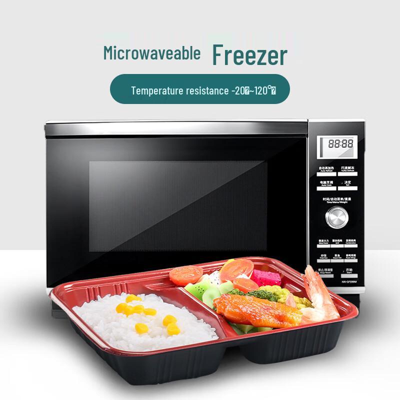 HUIHUADU Thickened Disposable Multi-Compartment Bento Boxes