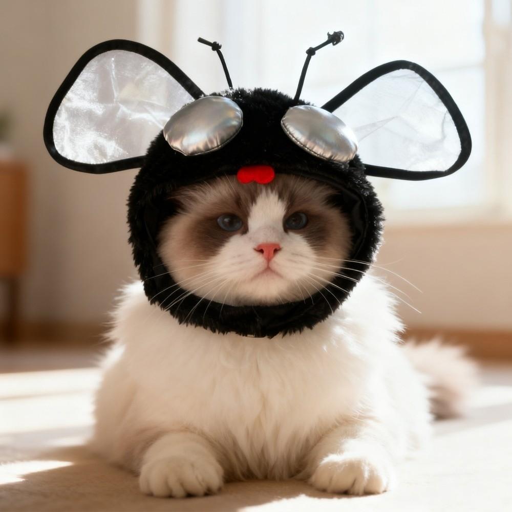 Dog Cat Headgear Cute Pet Hat Soft Ear Hole Pet Headgear Portable Decorative Cat Hat Daily Wear