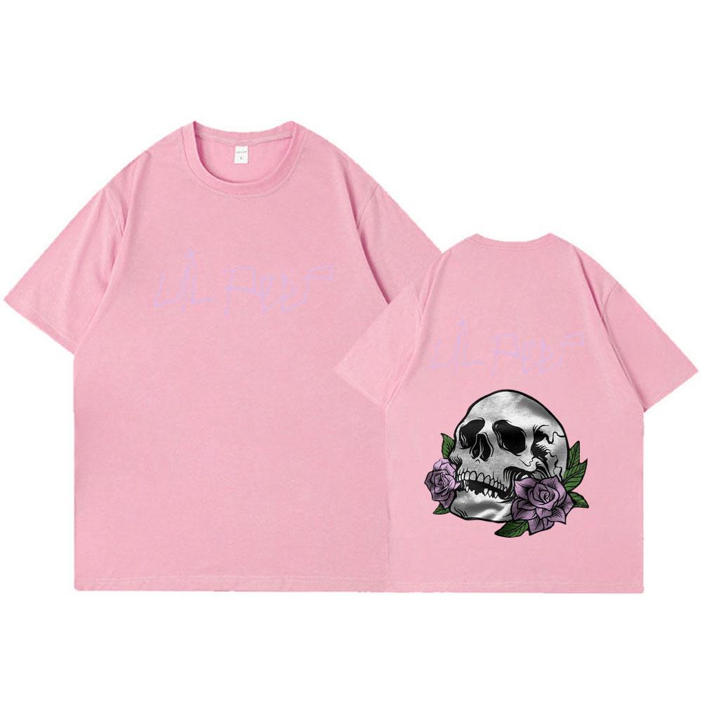 Rapper Lil Peep Cry Baby Skeleton Tshirt Unisex Women Clothing Fashion Vintage Hip Hop Oversized Tshirts Gothic Harajuku T Shirt