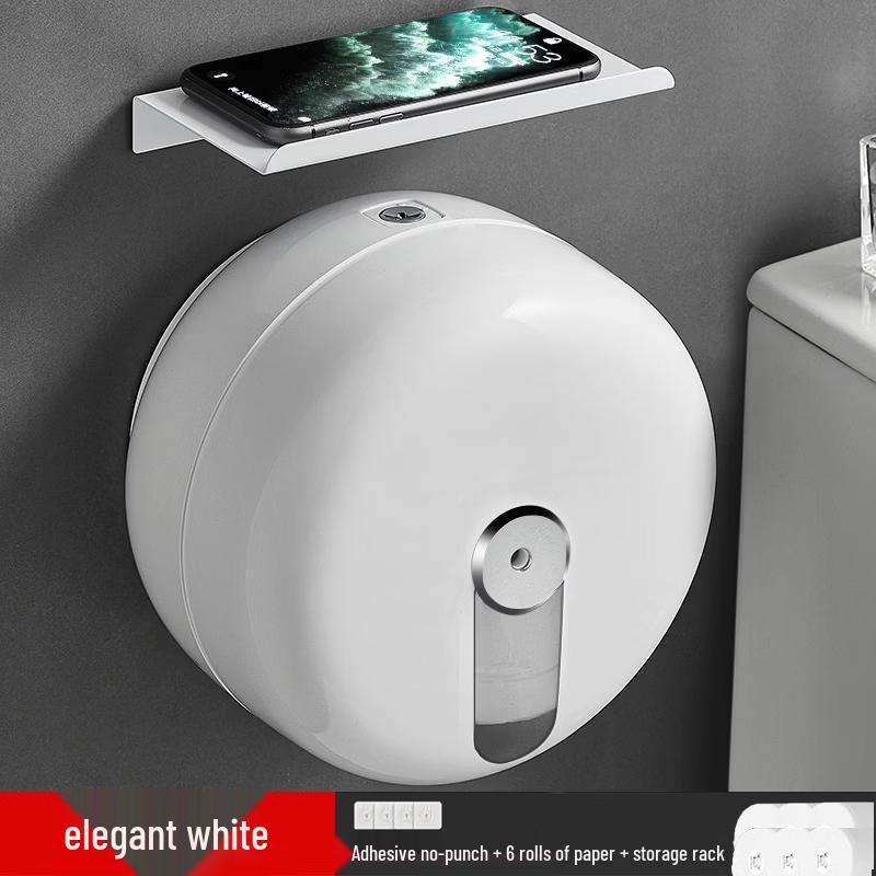 Cmaos Wall-Mounted Paper Towel Dispenser with Storage Shelf