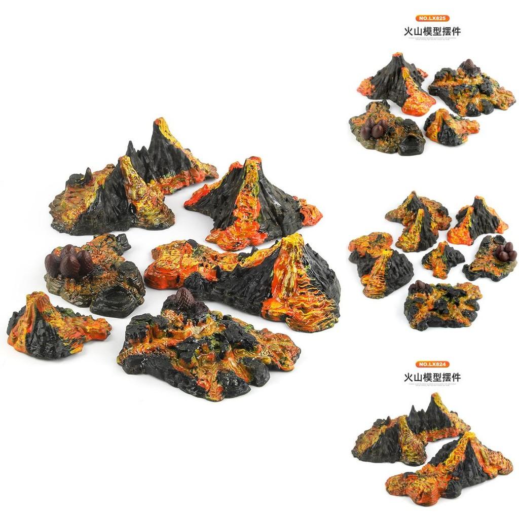 Realistic Pvc Volcano Eruption Model Set For Stunning Desktop Decoration And Play