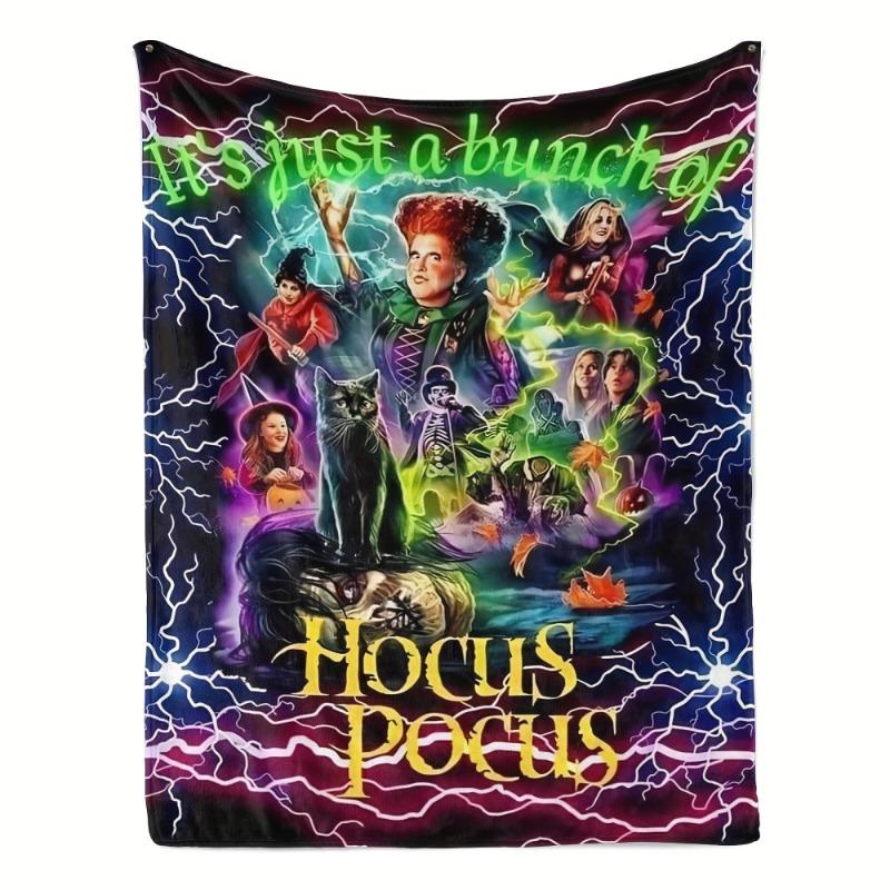 Hocus Pocus Blanket Warm and Vibrant Throw Blanket for Bed Multi-Purpose Cozy and Thoughtful Idea for Valentine's Day Halloween