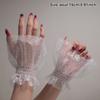 Fashion Accessories Glitters Arm Sleeves Shining White Cuffs Sleeves False Sleeve Cuffs Nails Photography Studio