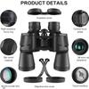 10x50 Binoculars Fmc Coating Telescope Bak4 Prism Ipx4 Waterproof Portable For Camping Hiking Concert Bird Watching