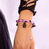 Punk Halloween Ghost Bat Pendant Beaded Bracelets For Women Men Hip Hop Bangles Party Jewelry Gifts