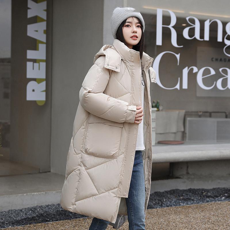 Women's Winter Jacket Coats Thickened Bread Clothing Down Cotton Jacket Loose Jacket In The Long Section Knee Cotton Outerwears Youthful Woman Clothes
