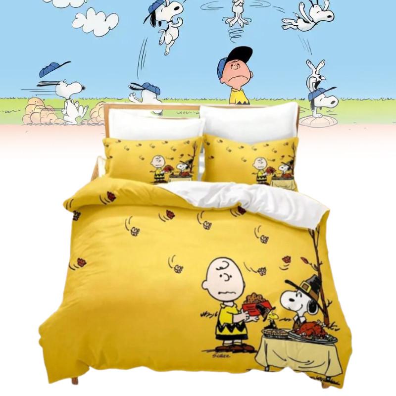 Digital Cartoon Print Duvet Cover Pillowcase Set Bedroom Gift Bedding