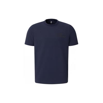 Cool Solid Color Outdoor Sports Casual Health Round Neck Pullover Short Sleeve T-Shirt Men T-Shirt Dark-Blue JD5750