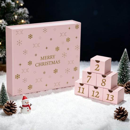 Reusable Storage Organizer DIY Christmas Advent Calendar to Fill, 25 Days Empty Gift Box Set Decorative Holiday Present 2026, Fillable Countdown