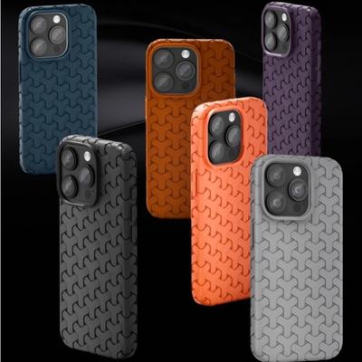 Applicable To IPhone 16 Dog Teeth Pattern Mobile Phone Case Silicone 15proMax Three-dimensional Woven Apple 14 Drop Protection Case