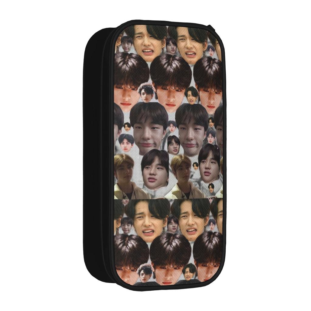 Creative Hyunjin Meme Kpop Idol Pencil Cases Star Singer Pencilcases Pen for Girl Boy Pencil Bags School Supplies Stationery
