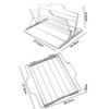 Grille de Rôtissage pour Dinde en Acier Inoxydable Pliable Réglable Support Rôtissoire Poulet en Forme de V Grande Grille pour Poulet Grillé Grilles
