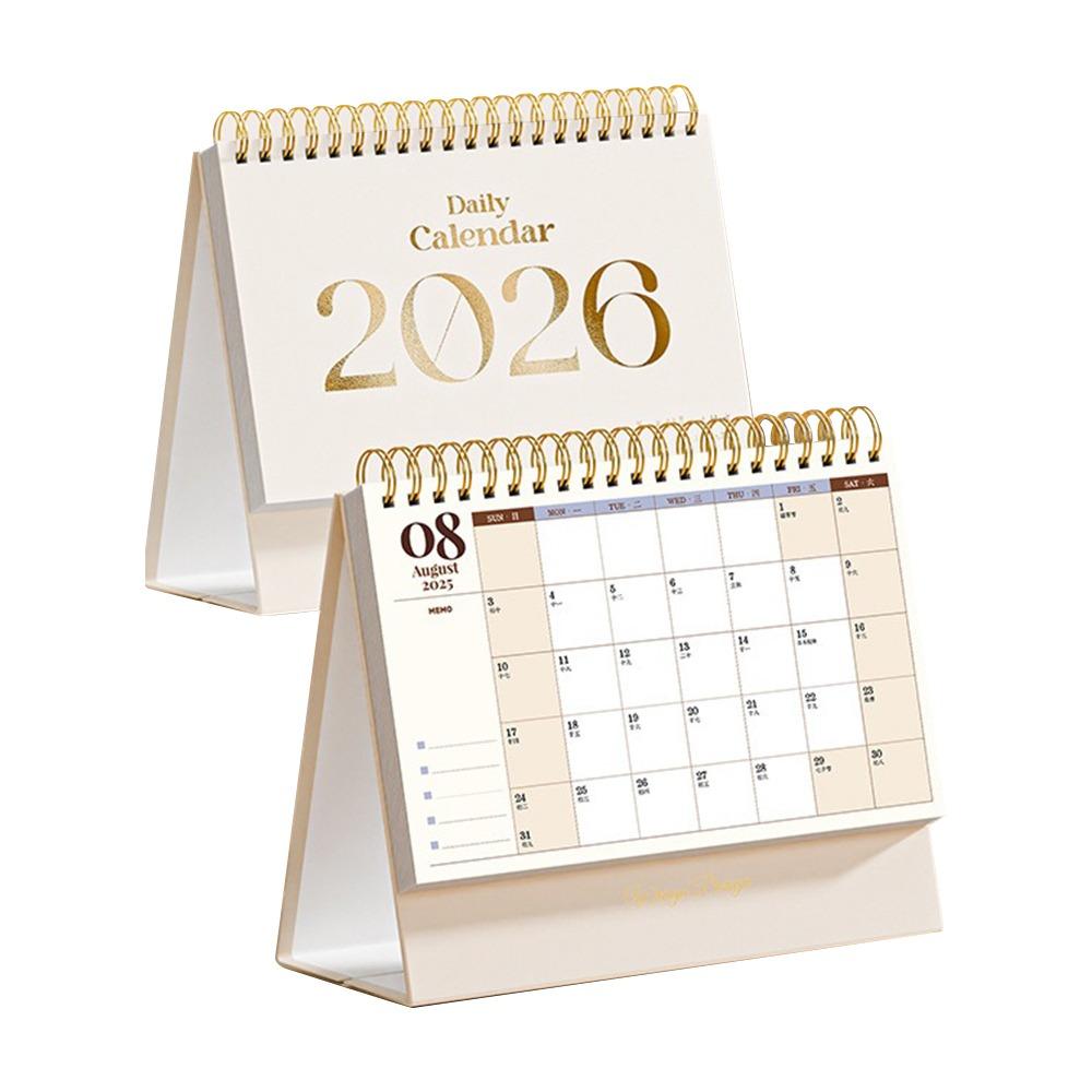 Nützlicher 2026 Desktop-Papierkalender Multifunktionaler Heimdekor Planer Zeitplaner Jahresnotizbuch Agenda Organizer