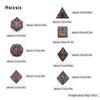 7 Pcs Black Red Metal Dice Maze Hollow Metal Polyhedral Dice Set Suitable for Role-Playing RPG  Board Game Card Game