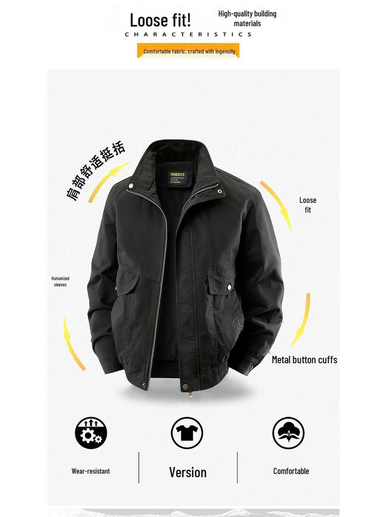 2026 Men's Jeep Style Thin Workwear Jacket - Outdoor Stand Collar