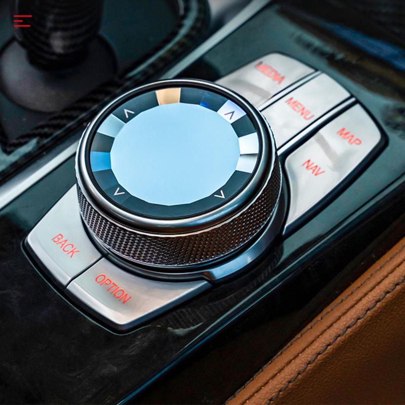 Car Knob covers For BMW 1 3 4 7 Series F20 F30 E87 E90 F30 F10 E92 E91 F34 F31 F11 E61 F21 E81 E60 Multimedia Button Knob Cover