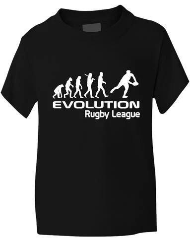 Evolution Of Rugby League Girls Boys T Shirt Rugby Gift Sizes 1 - 13 Years M