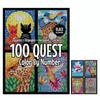 Solid Digital Coloring Book Quest Color By Numbers 100 Things Self Discipline Planner for Adult Stress Relief Dual-head Pen