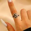 Sturdy Copper Adjustable Ring with Unique Moon Star Sun Pattern for Comfort Fit and Gift Giving All Occasion