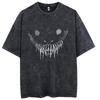 Retro Sleeve Cotton American Old Naruto Five-point Anime Short Sleeve T-wash Black T
