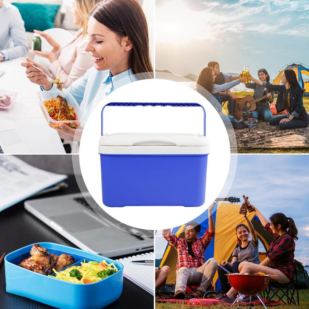 Insulated Coolers 6L Leak-Resistant Insulated Box Ice Cooler With Handle For Outdoor Automotive Car Camping Hiking Travel Gym