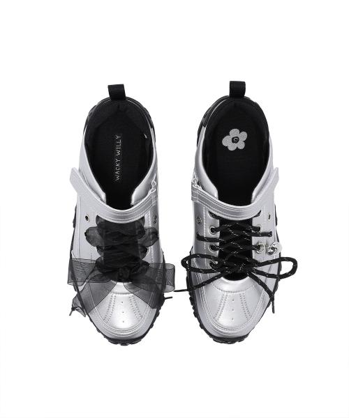 [WACKY WILLY] Kite Mary Jane Sneakers Silver [Shipped from Korea] 100% Authentic