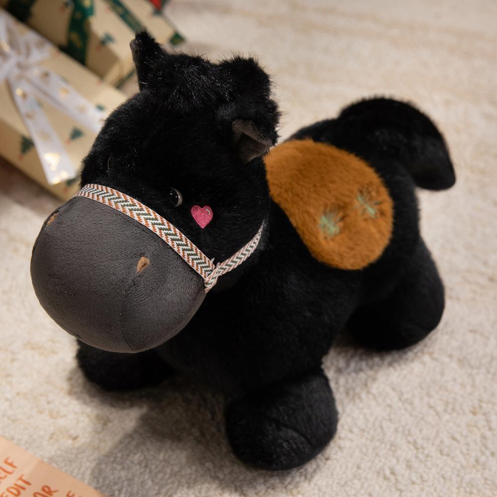 Mane Standing Foal Plush Doll Saddle Cartoon Horse Stuffed Toy Pony Plush Toys  Easter Gifts