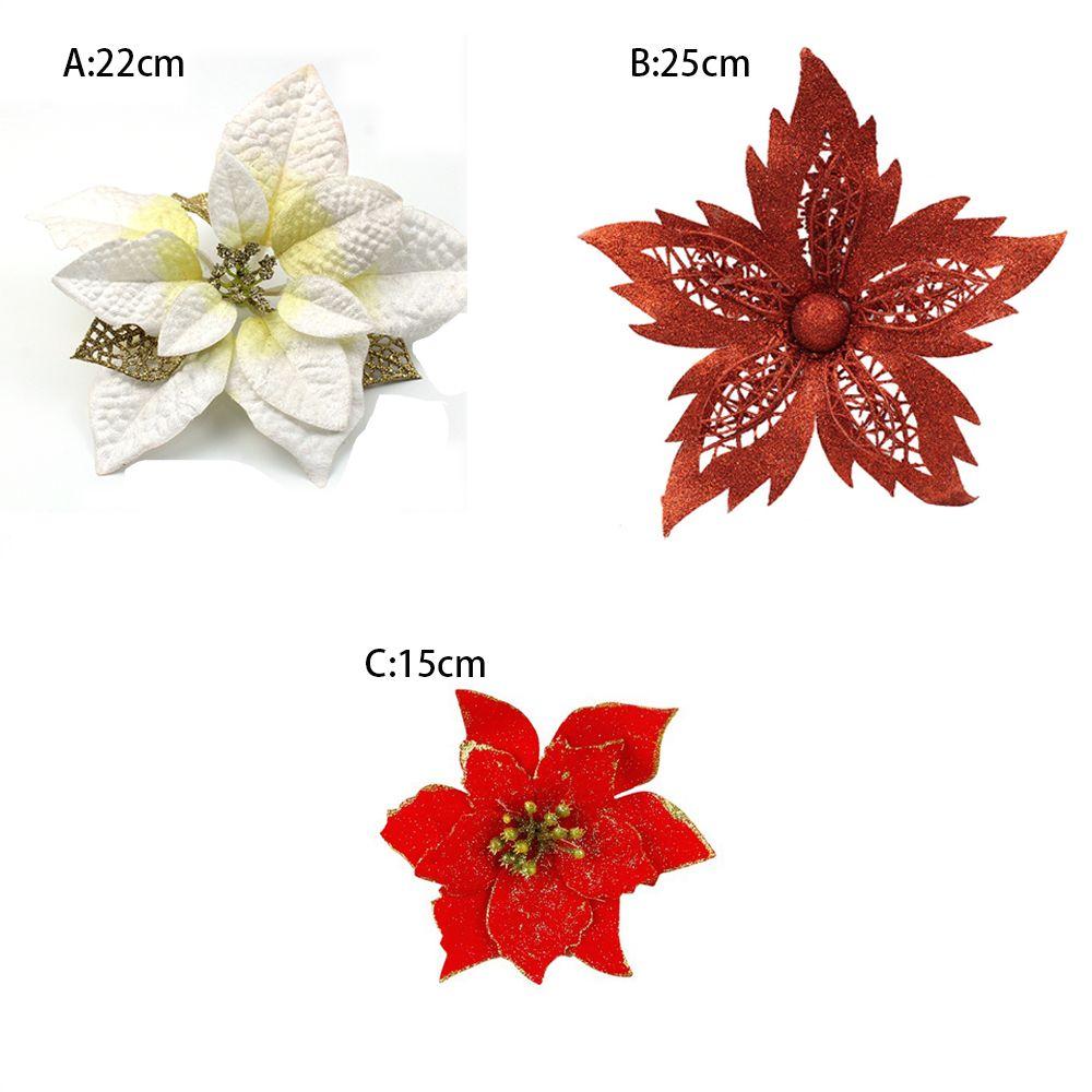 Party Supplies Xmas Tree Decor Artificial Flowers Christmas Decorations Silk Flower Fake Flower