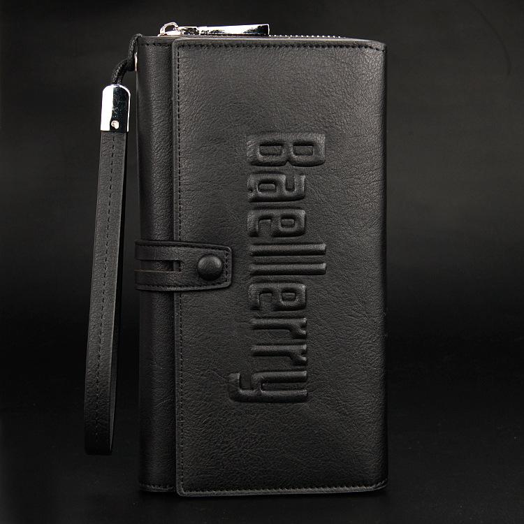 Men's Long Wallet - European & American Style, Multi-functional Card Holder, High-Capacity Clutch