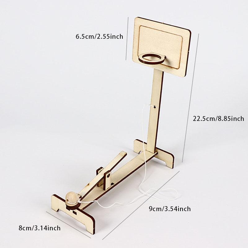 Throw Basket Implement Pupil Diy Teaching Aids Shooter Science And Technology Small Inventions Children Maker Stem Toys