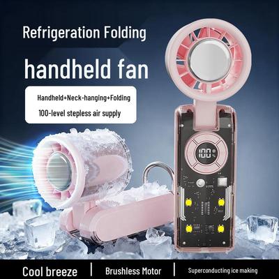 Portable Mini Fan with Superconducting Cooling & Long Battery Life – Foldable Electric Fan for Outdoor Use